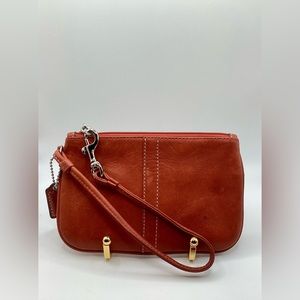 Coach Red Leather Wristlet
